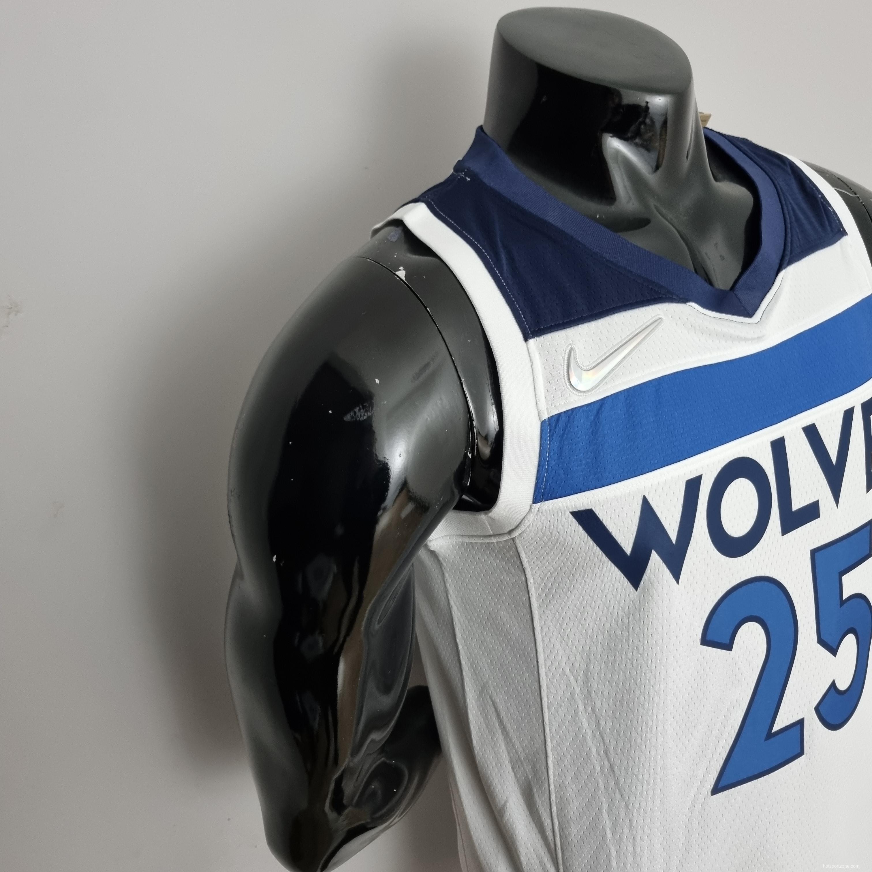 75th Anniversary Minnesota Timberwolves Rose #25 Royal White NBA Jersey