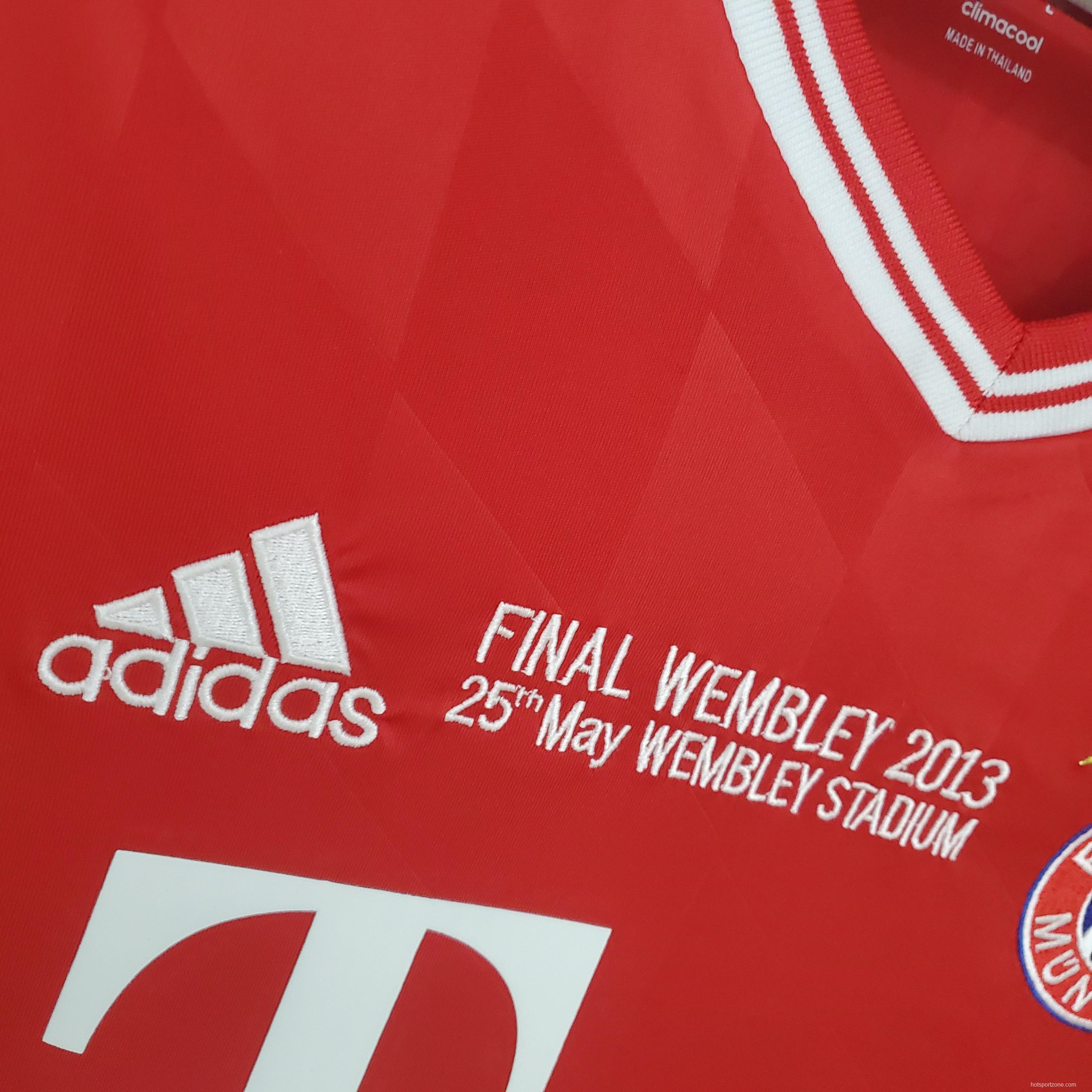 Retro long sleeve Bayern Munich 12/13 Champions League home Soccer Jersey