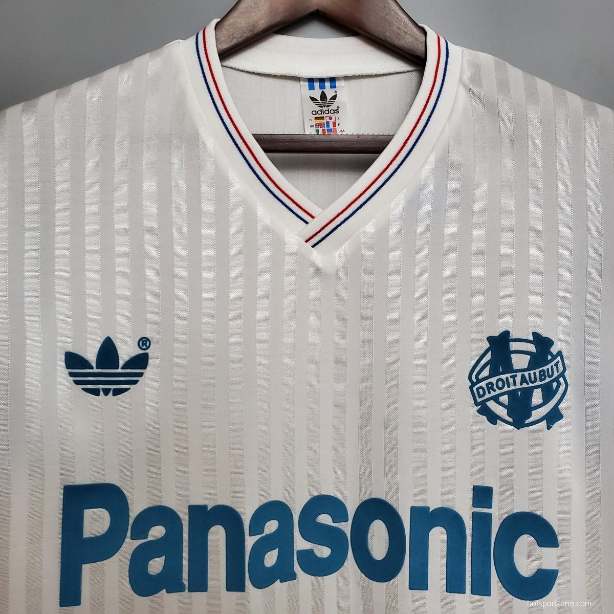 Retro Marseille 1990 home Soccer Jersey