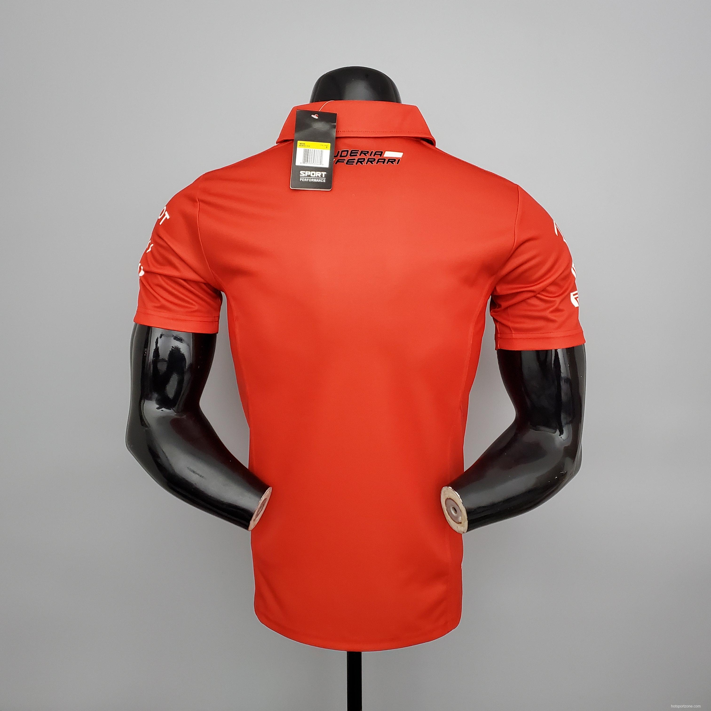 F1 Formula One; Ferrari racing suit Polo red S-5XL