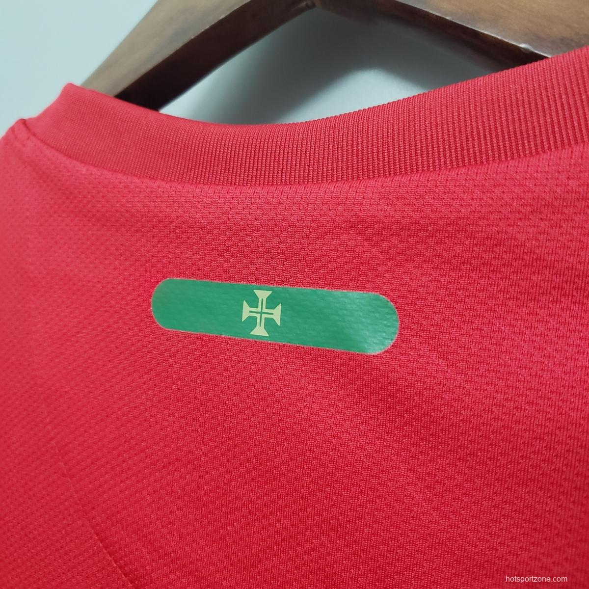 2010 Portugal red Camisa de futebol retro Soccer Jersey