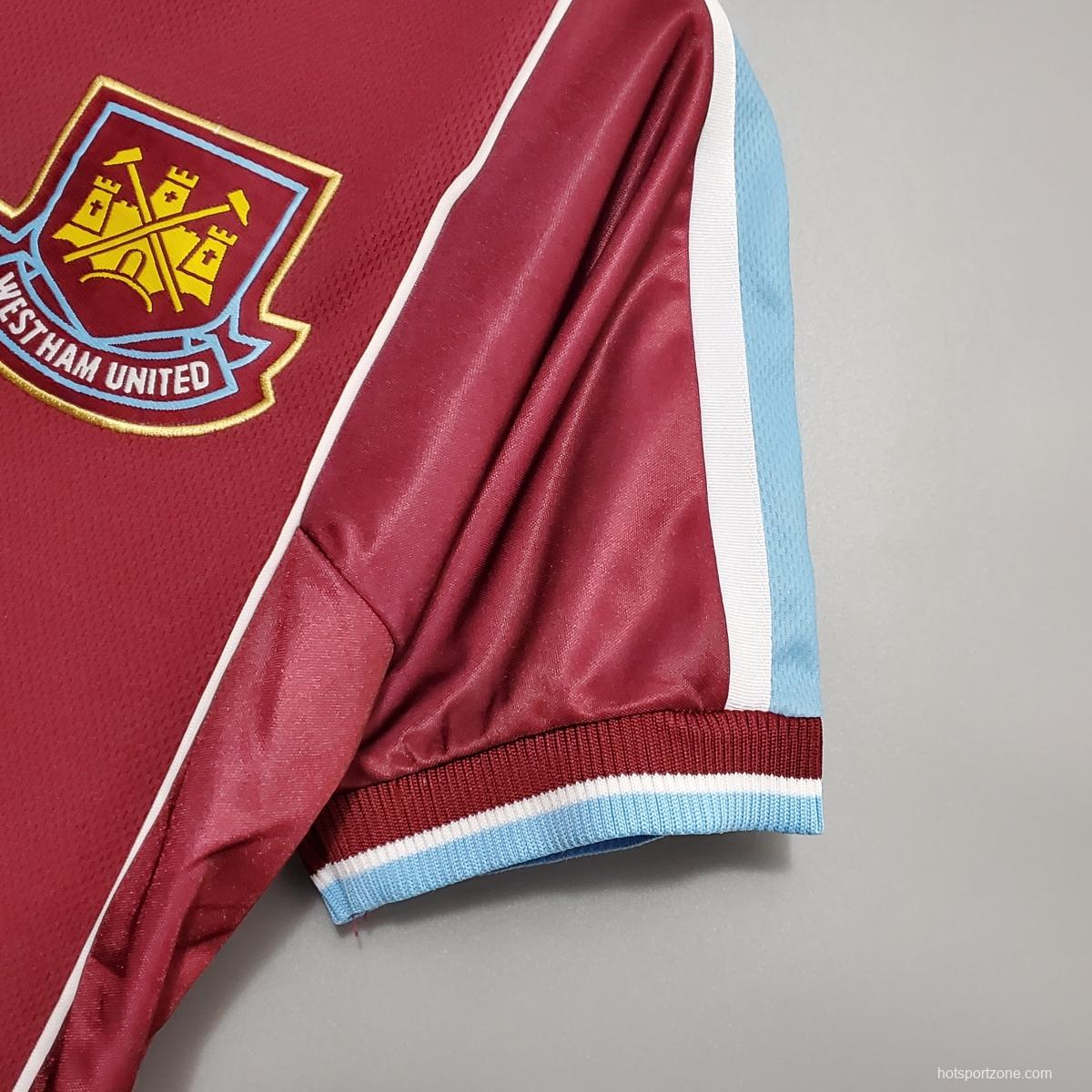 Retro 99/01 West Ham United home Soccer Jersey