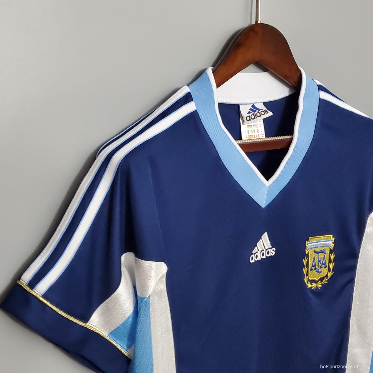 Retro Argentina 1998 away Soccer Jersey