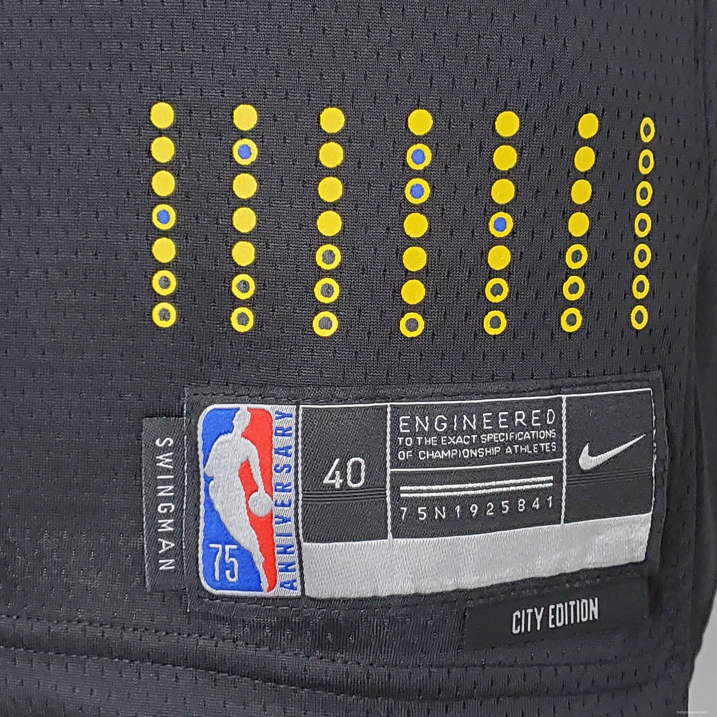 2022 75th Anniversary Golden State Warriors Thompson #11 Mexico Edition Black NBA Jersey