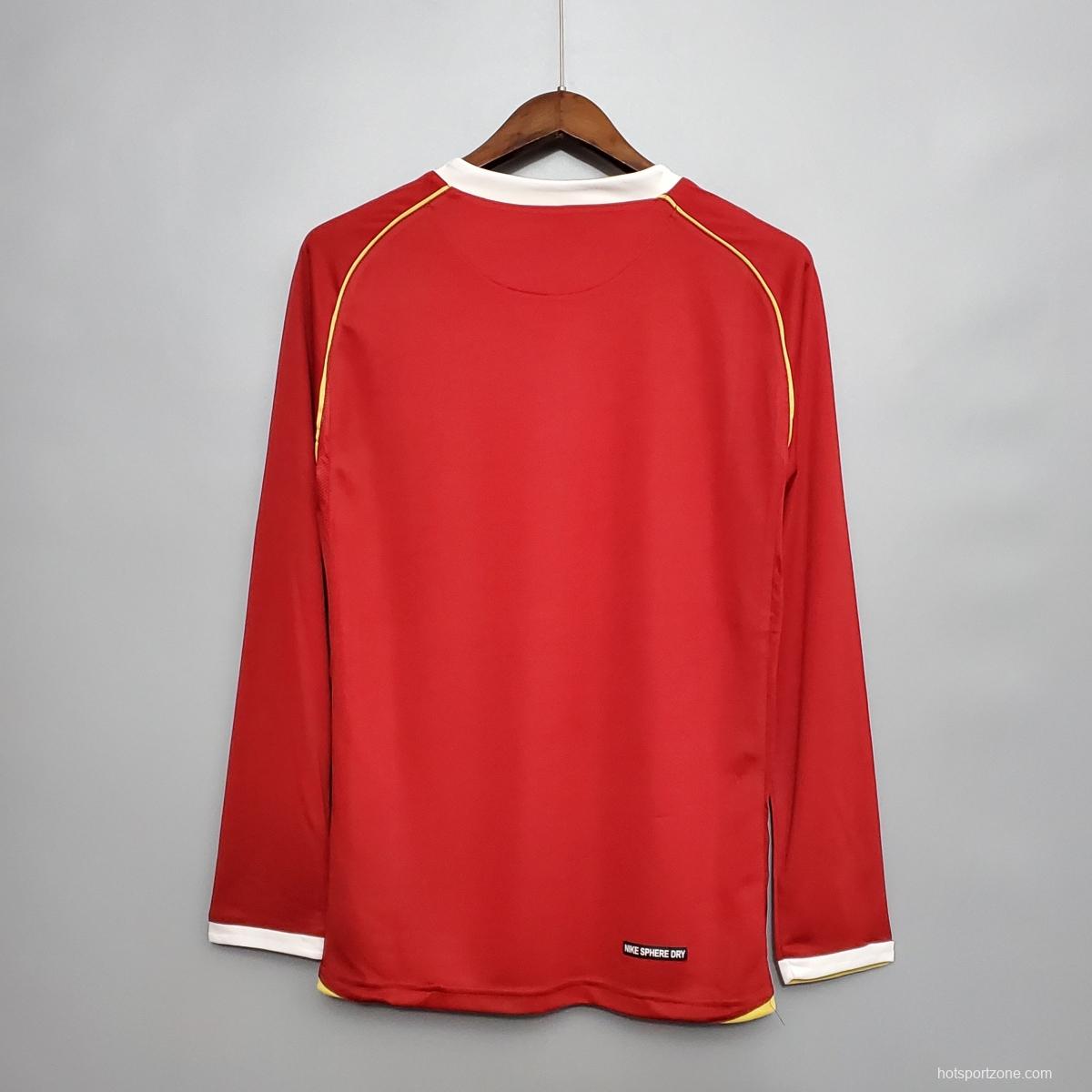 Retro 06/07 Manchester United Long sleeve home Soccer Jersey
