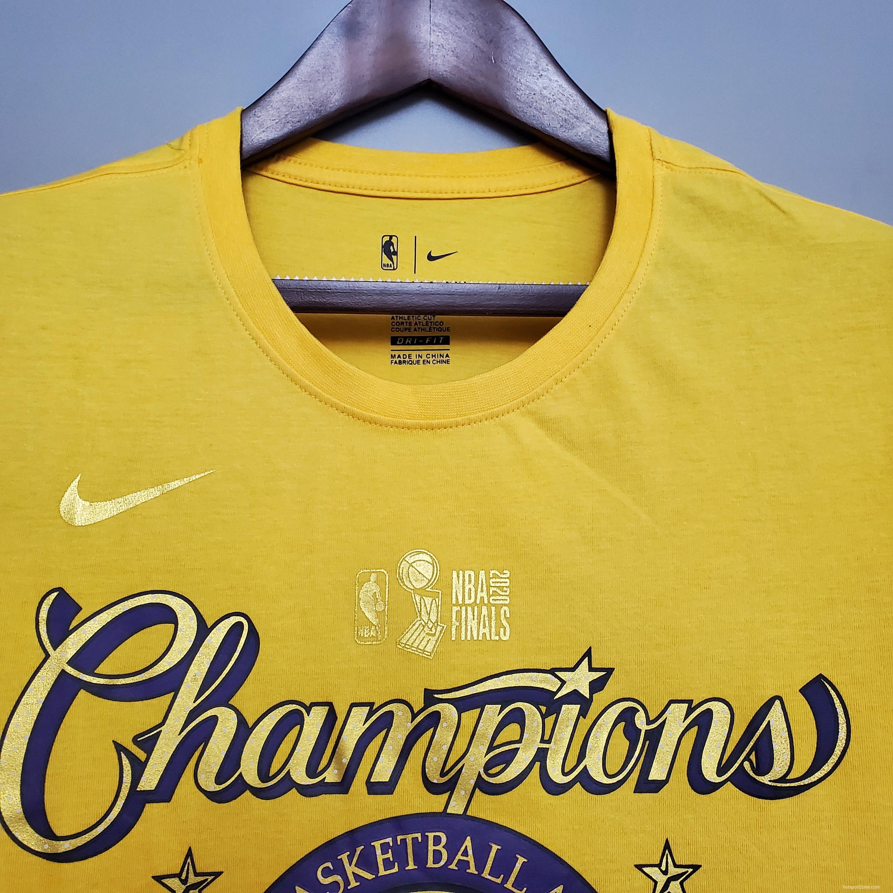 Lakers championship shirt yellow