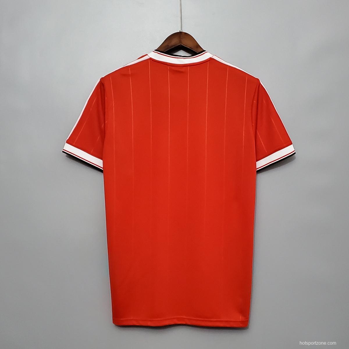 Retro 83/84 Manchester United home Soccer Jersey