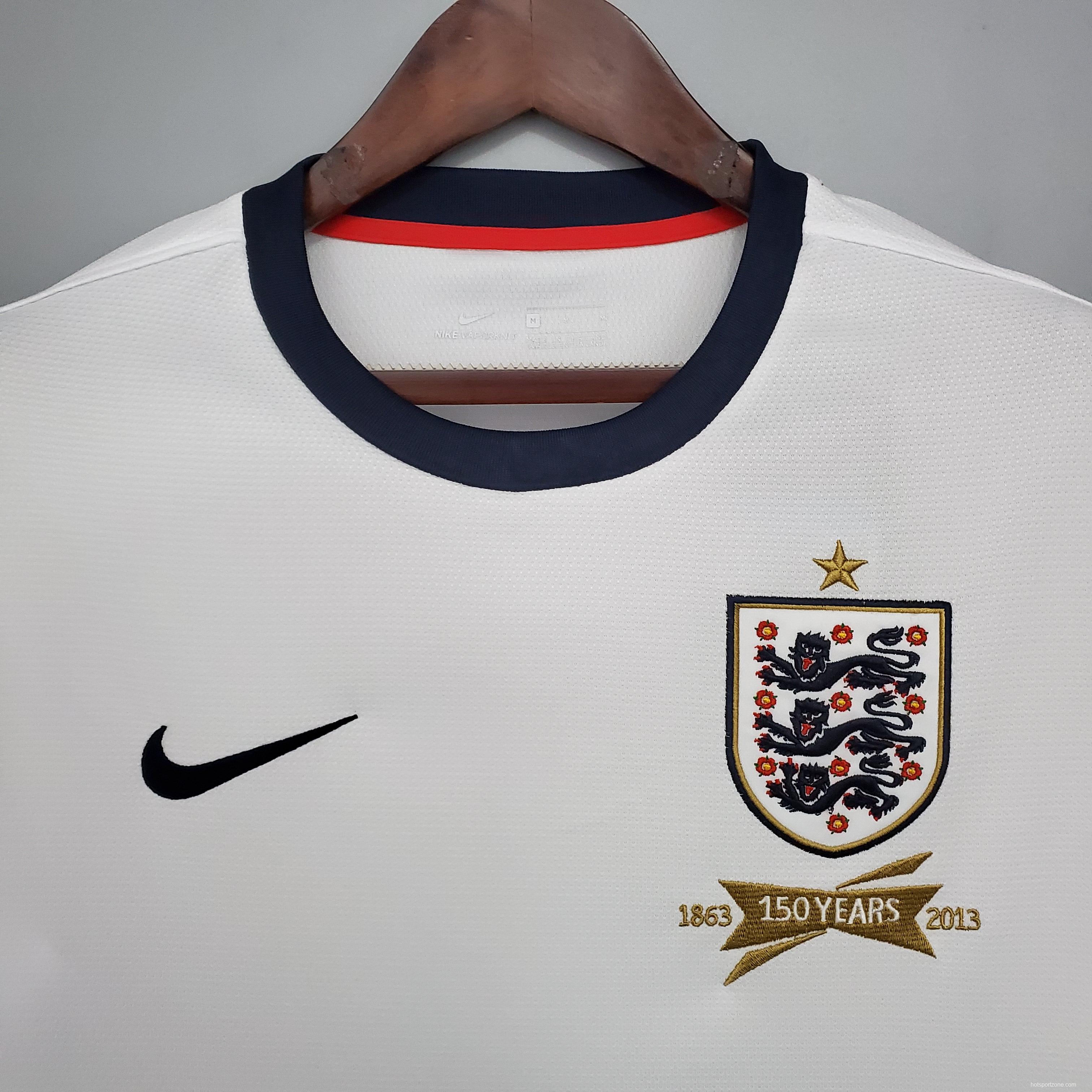 Retro 2013 England home Soccer Jersey