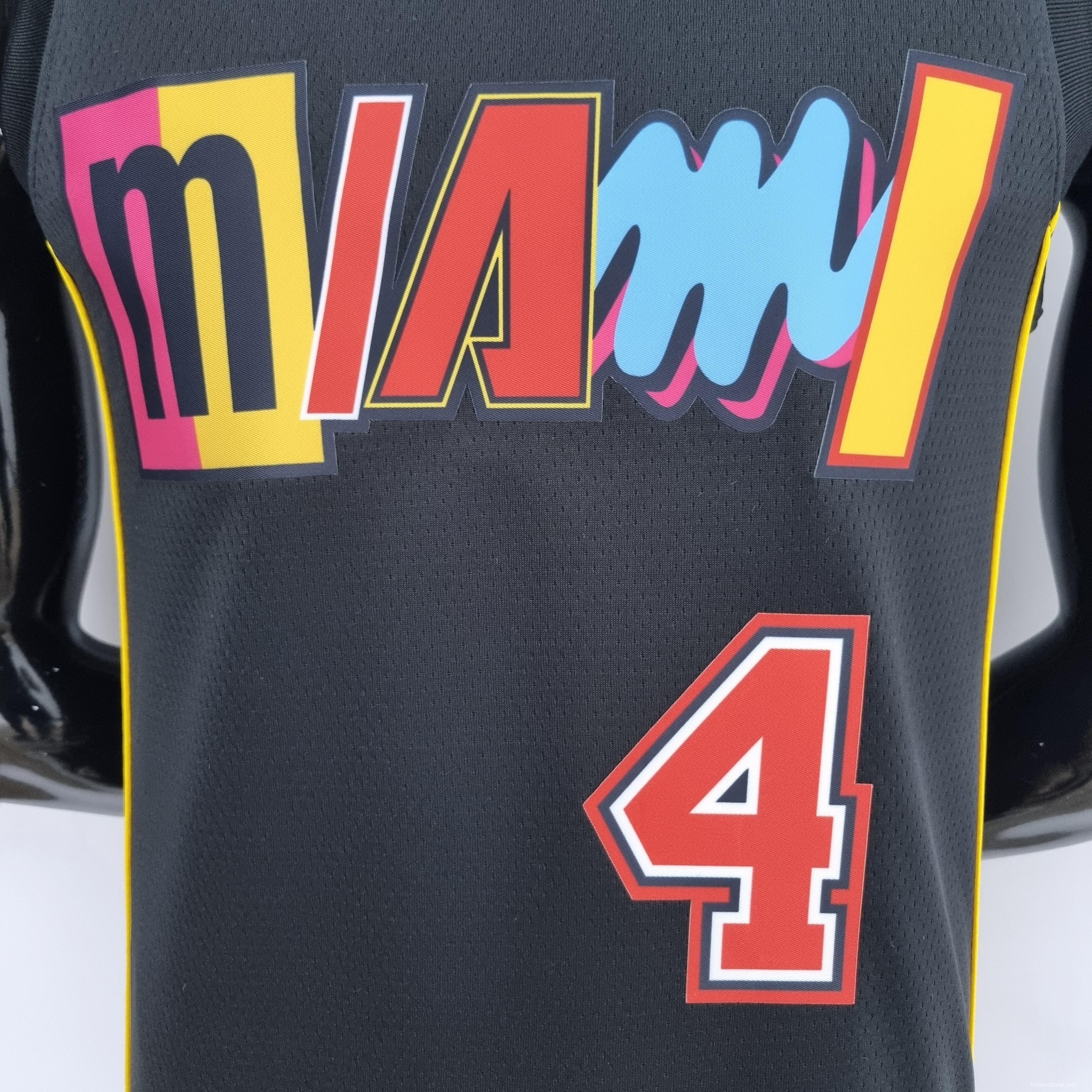 2022 Oladipo #4 Miami Heat City Edition NBA Jersey