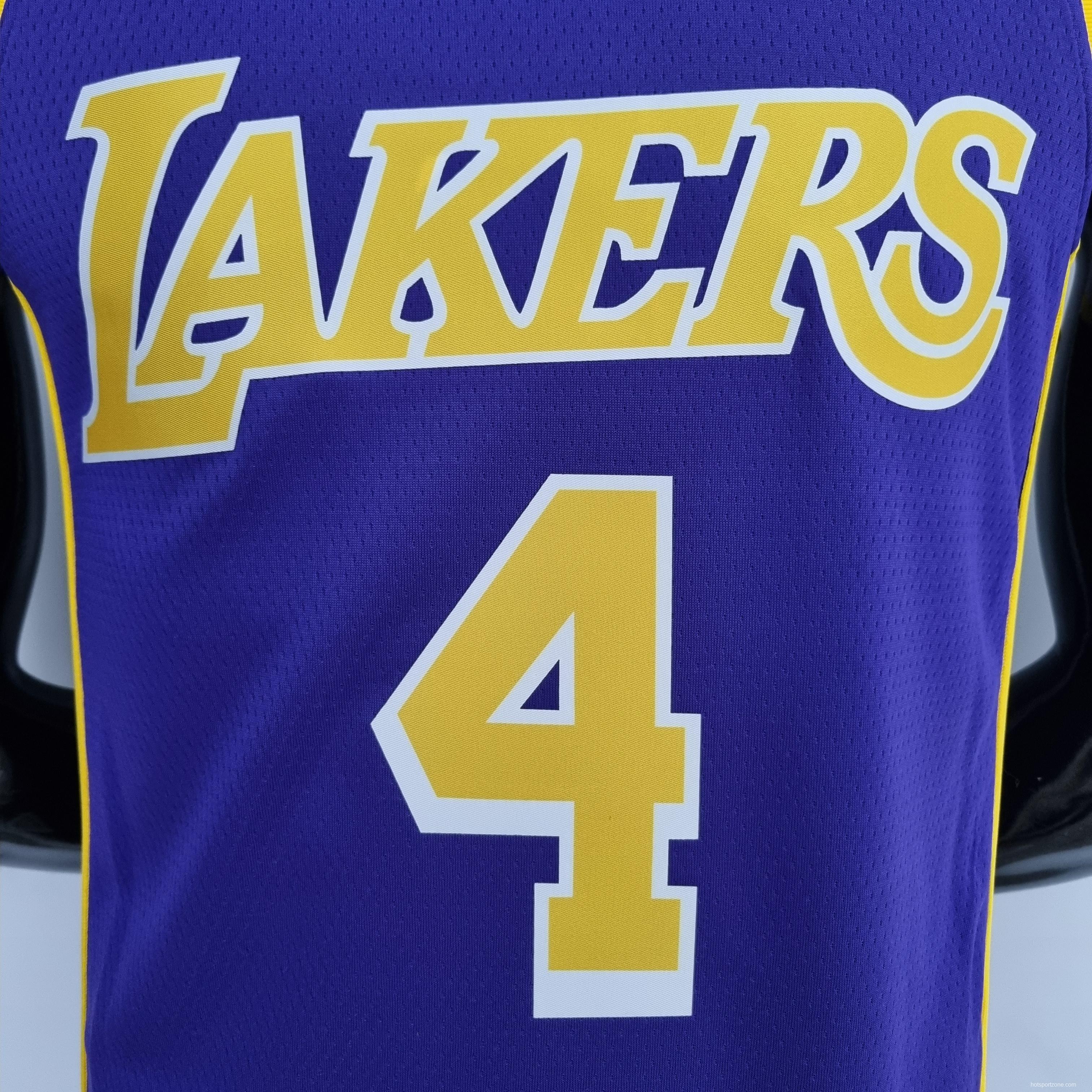 75th Anniversary Rondo #4 Los Angeles Lakers Jordan Purple NBA Jersey