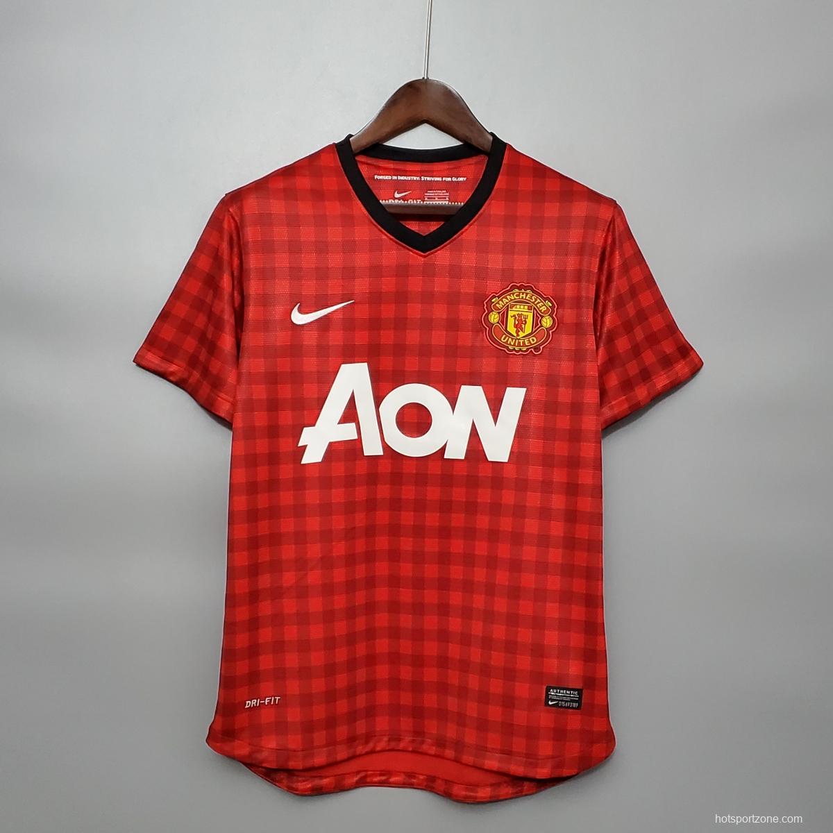 Retro 12/13 Manchester United home Soccer Jersey