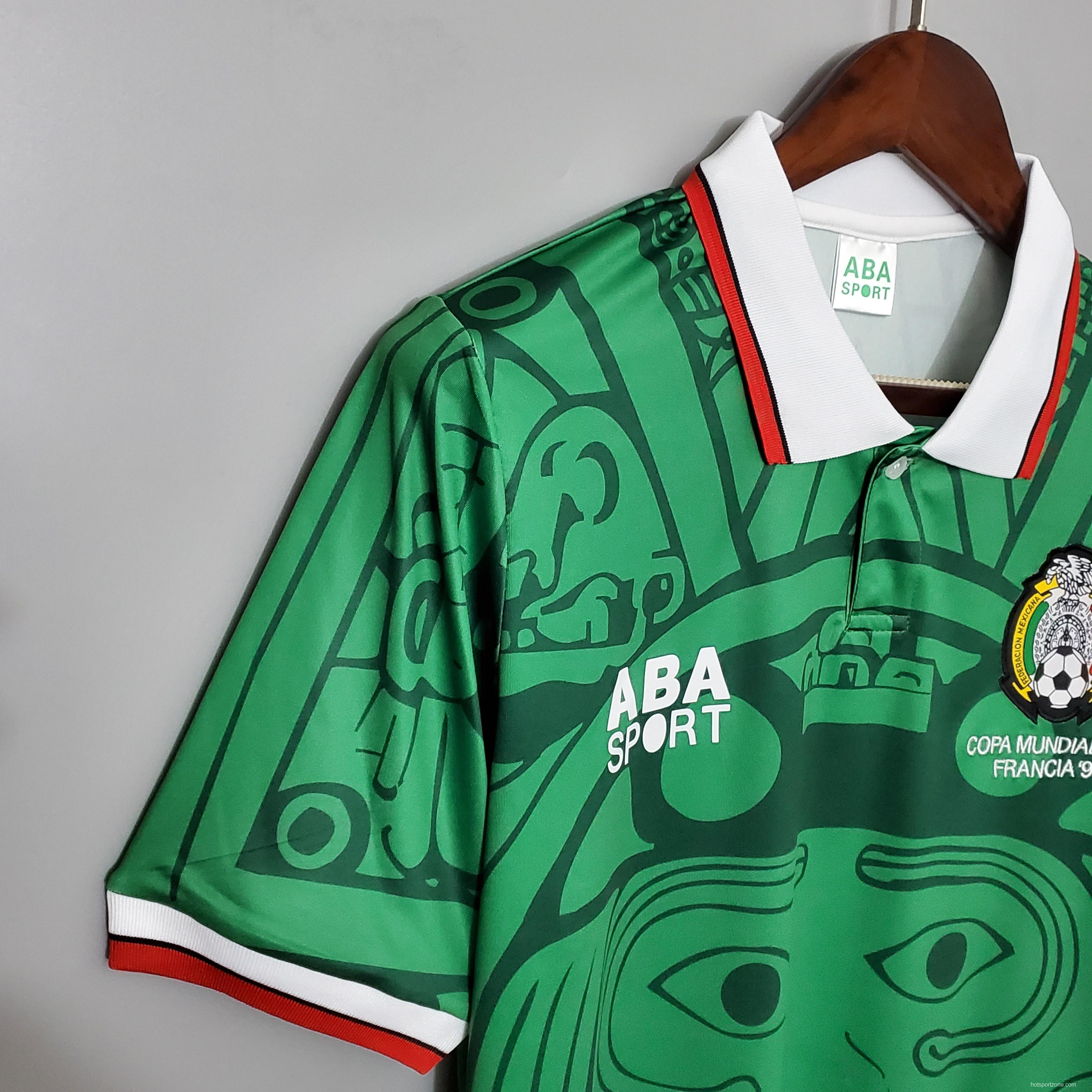 Retro 1998 Mexico home Soccer Jersey