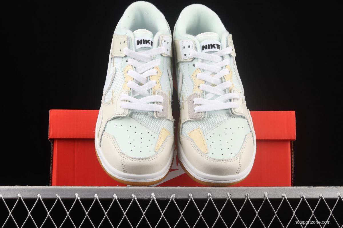 NIKE DUNK Svrap light blue sea glass stitching low upper skateboard shoes DB0500-100