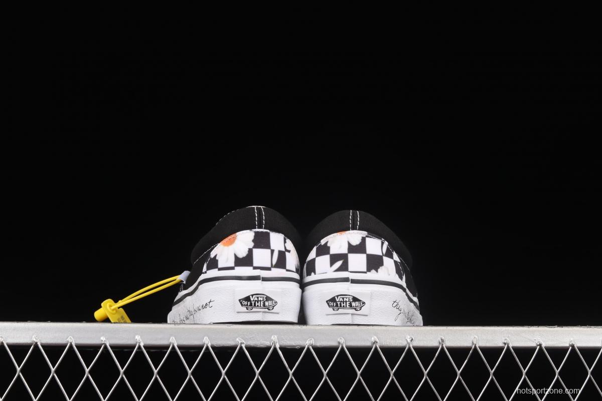 Vans Era black and white checkerboard daisies Loafers Shoes canvas shoes VN0A5JMHB0B