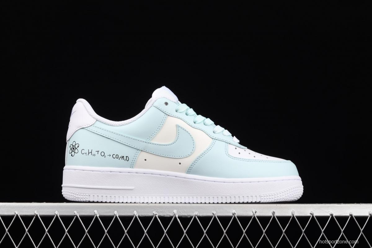 NIKE Air Force 11607 Low Quadratic theme Chemical Formula Color matching low-top casual board shoes CW2288-303