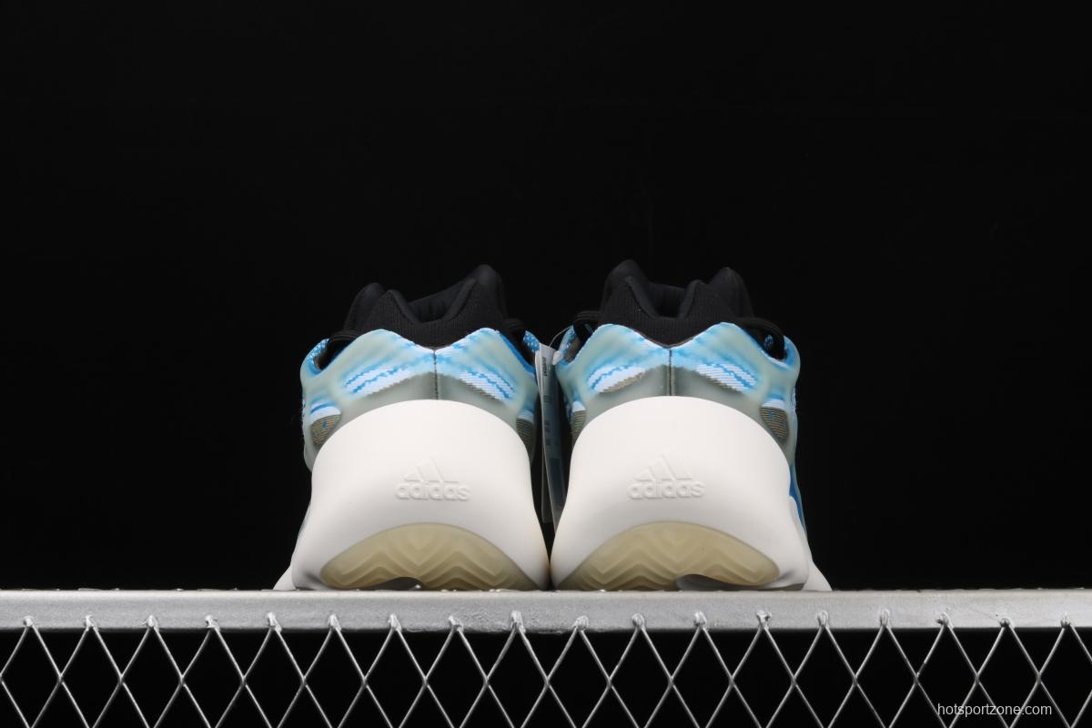 Adidas Yeezy 700V3 Azael G54850 Kanye Coconut 700V3 profiled blue and white luminous running shoes