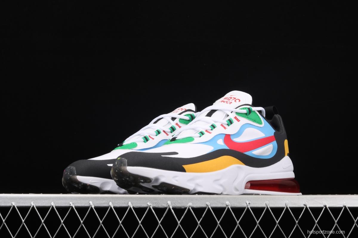 NIKE Air Max 270React new high-frequency mesh hollowing out function half-palm air cushion running shoes DA2610-161,