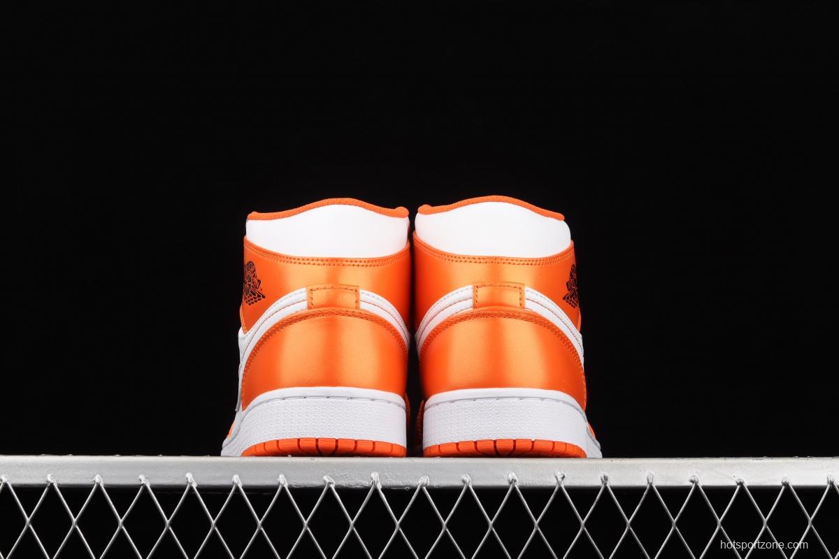 Air Jordan 1 Mid White Orange Culture Basketball shoes DM3531-800