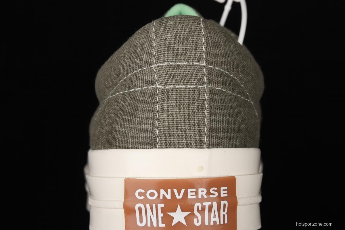 Converse One Star Sunbaked Converse washing one-star green low-top casual board shoes 164361C