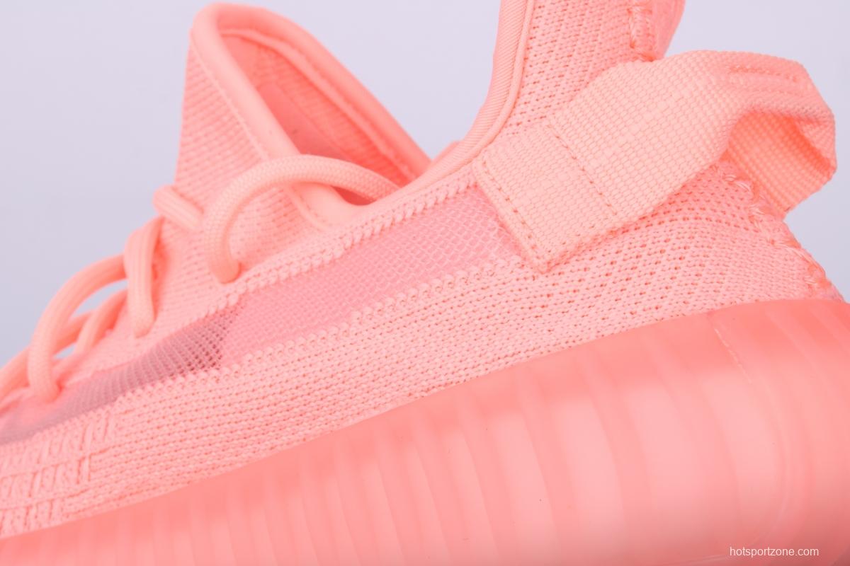 Adidas Yeezy 350 Boost V2 EG7498 Darth Coconut 350 second generation pink hollowed-out silk color matching