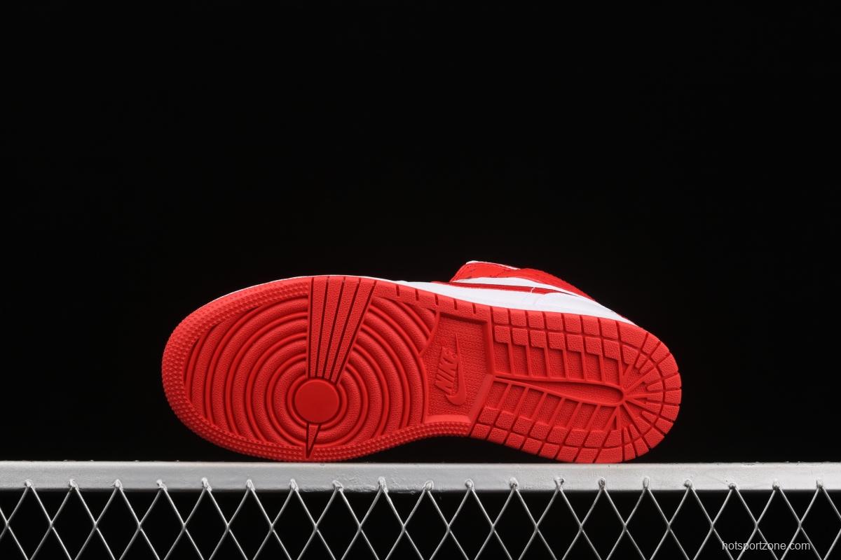 Air Jordan 1 Mid 85 red, white and blue mandarin duck color Zhongbang basketball shoes DH0200-100