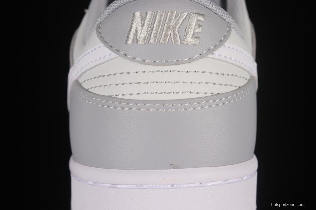 NIKE DUNK Low Retro Grey White Cool Grey Color Matching SB Buckle Rebounds Fashion Casual Sneakers DJ6188-001