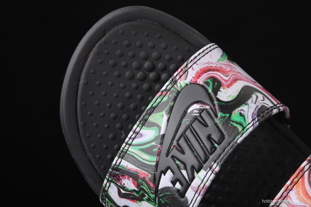 NIKE Benassi Swoosh # double belt ninja slipper series # authentic slippers life all kinds of summer beach slippers 819717-003