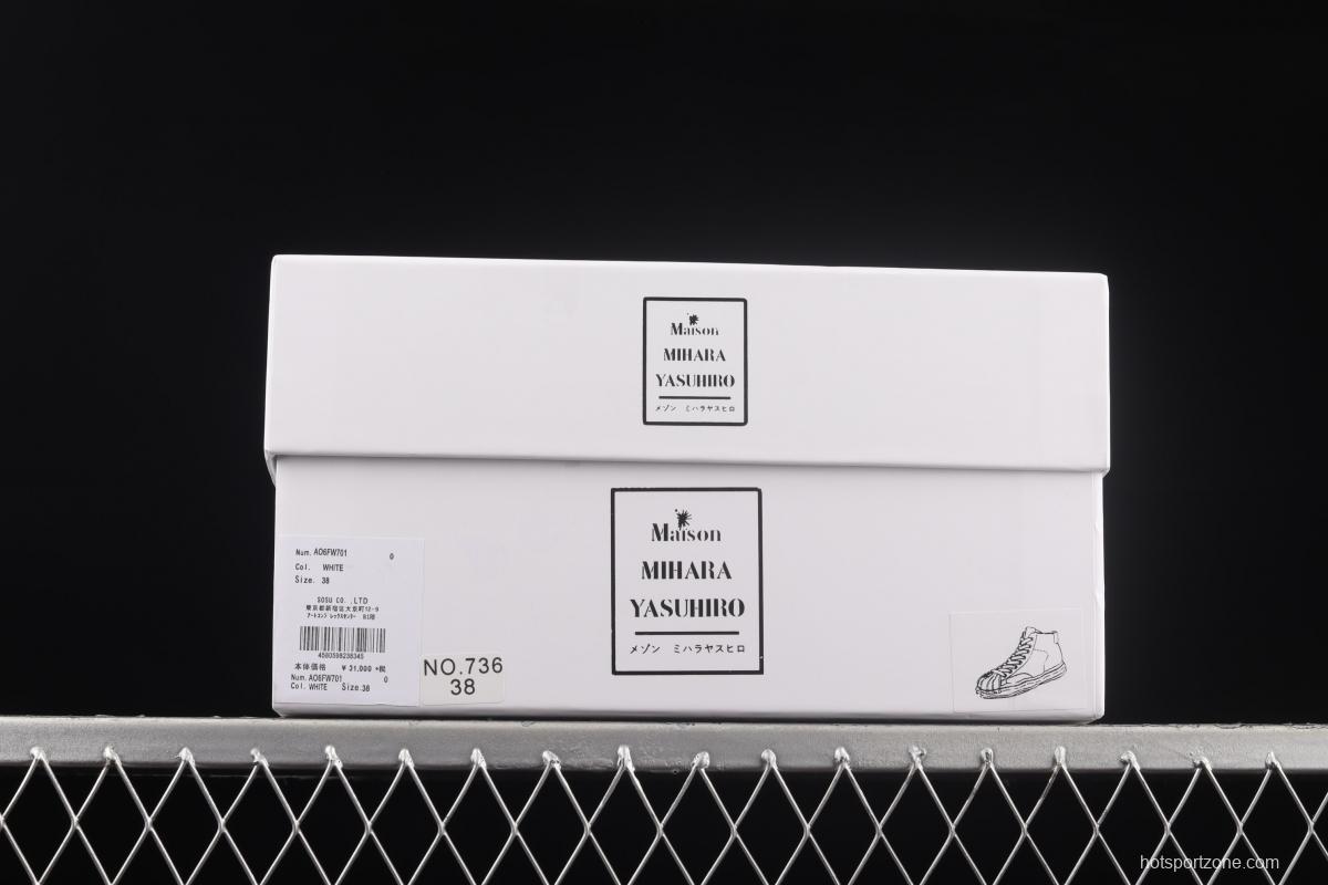 MMY/Maison MIHARA YASUHIRO Wayne Original Sole Leather Mid Sneaker Japanese concept fashion designer Mihara Kangyu brand shell front page deformation retro dissolved ice cream Zhongbang board shoes