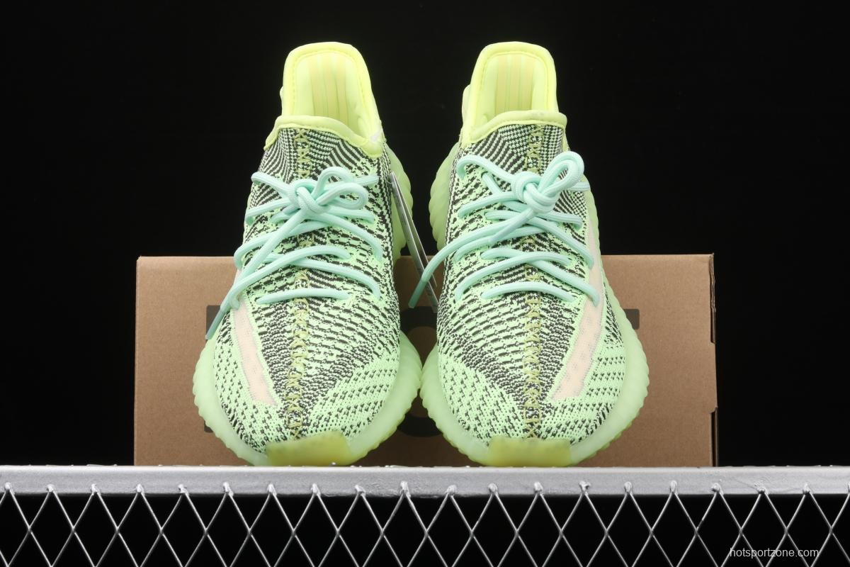 Adidas Yeezy Boost 350V2 Yeezreel FW5191 Darth Coconut 350 second generation hollowed-out black and yellow luminous angel color