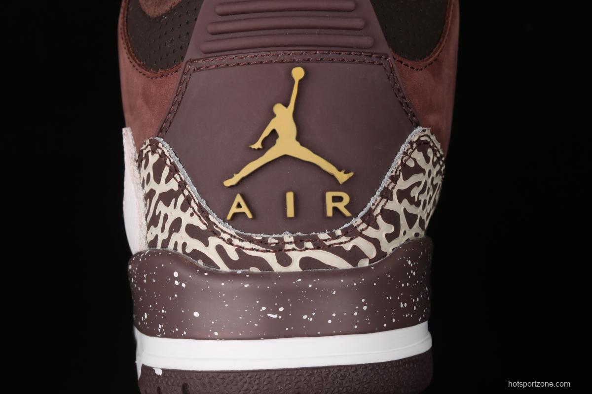 Air Jordan 3 SE Denim AJ3 Joe 3 barbed khaki brown basketball shoes 626988-018