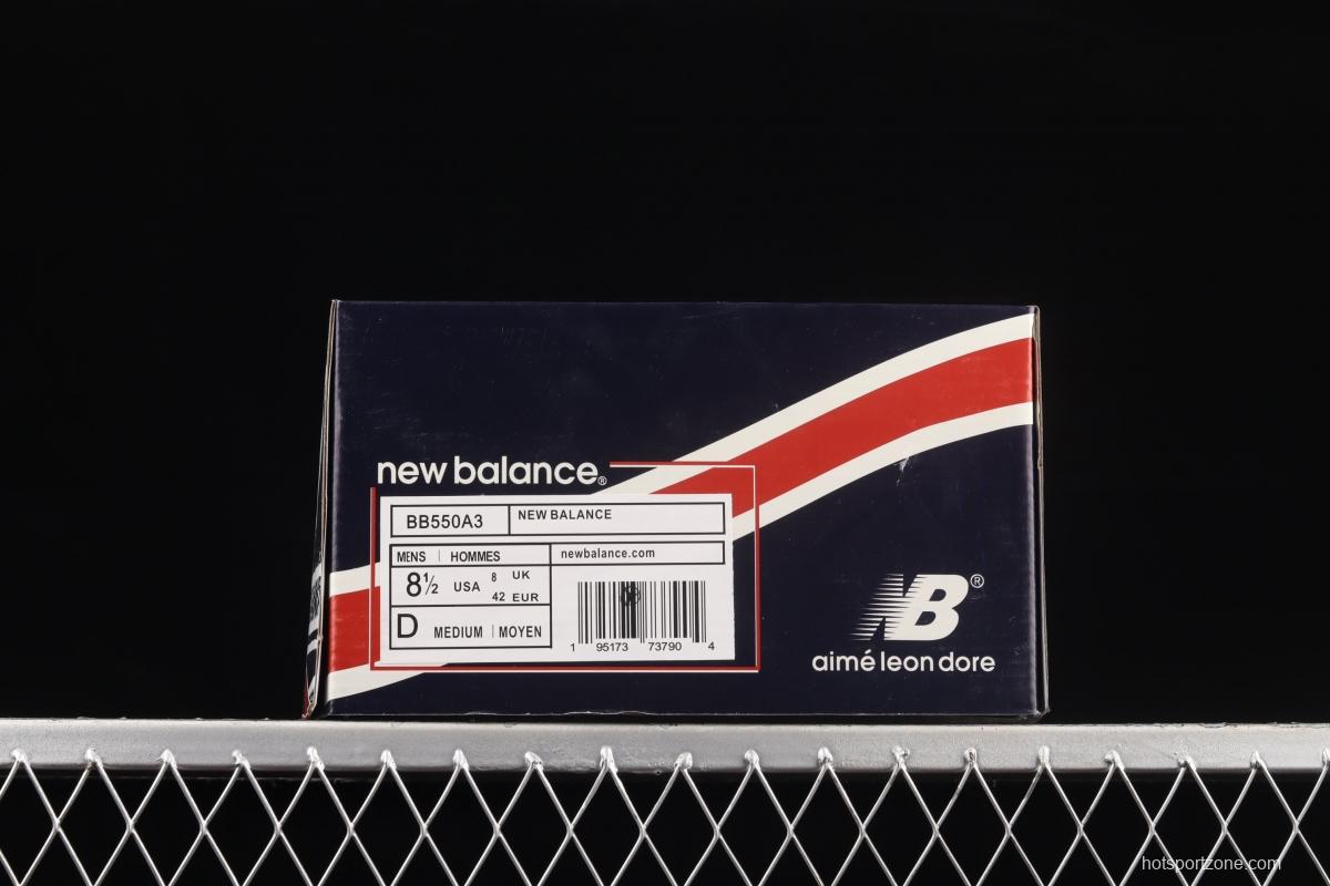 AIM É LEON DORE x New Balance BB550 series of new balanced leather neutral casual running shoes BB550A3
