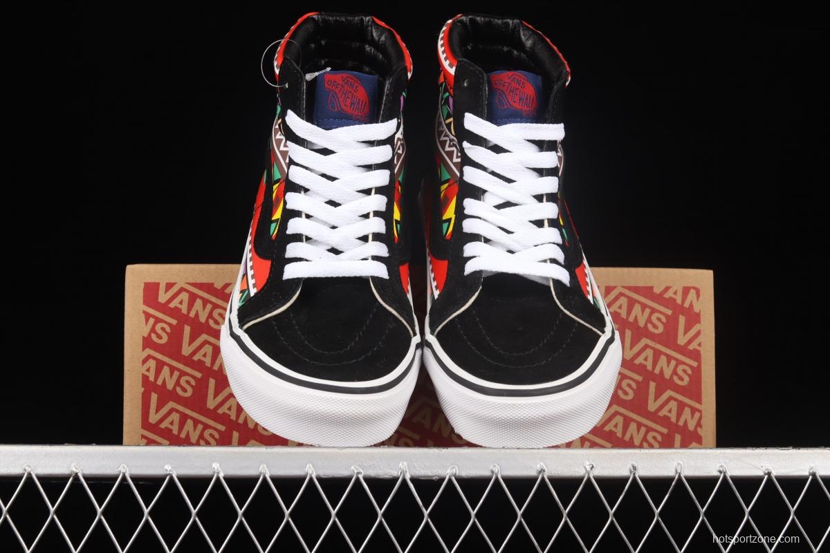 Vans Sk8-Hi Dx Moroccan style theme series high top leisure sports shoes VN0A38GFUQ1
