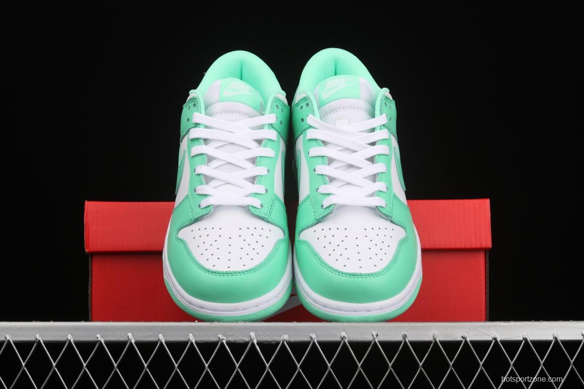 NIKE SB DUNK Low White/Green Glow Tiffany Green White Slam Dunk Series low side leisure sports skateboard shoes DD1503-105