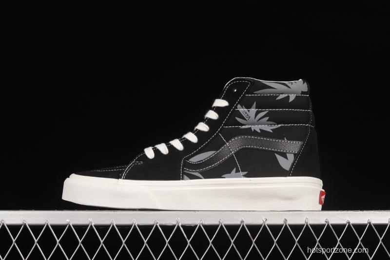 Vans Sk8-Hi Anaheim checkerboard maple leaf print high-top casual shoes VN000D5IB8C