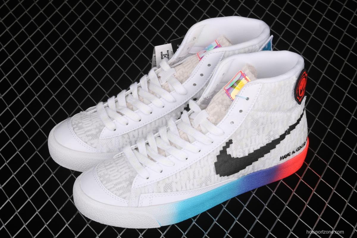 NIKE Blazer Mid'77 Vintage Have A Good Game video game pixel League of Legends Trail Blazers high-top casual board shoes DC3281-101