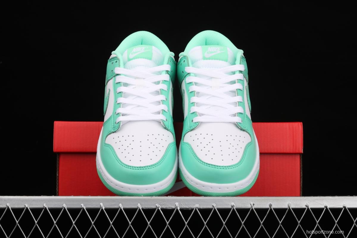 NIKE SB DUNK Low White/Green Glow Tiffany Green White Slam Dunk Series low side leisure sports skateboard shoes DD1503-105