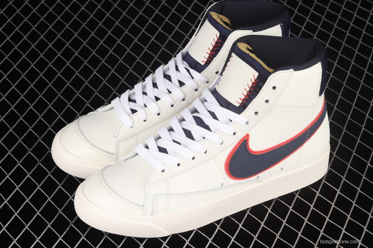 NIKE Blazer Mid '1977 Vintage Lucid Green Trail Blazers White Deep Blue Red High Top Leisure Board shoes CD9318-100
