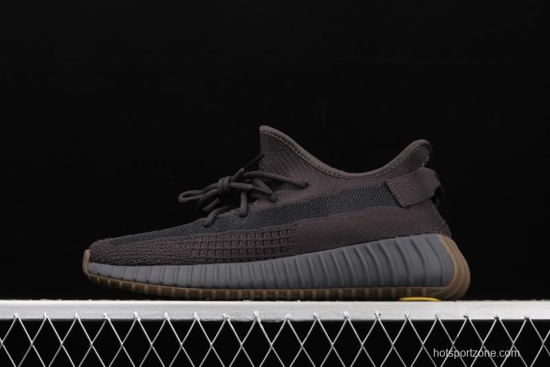 Adidas Yeezy Boost 350V2 Cinder FY2903 Darth Coconut 350 second generation hollowed-out side transparent black angel color BASF Boost original