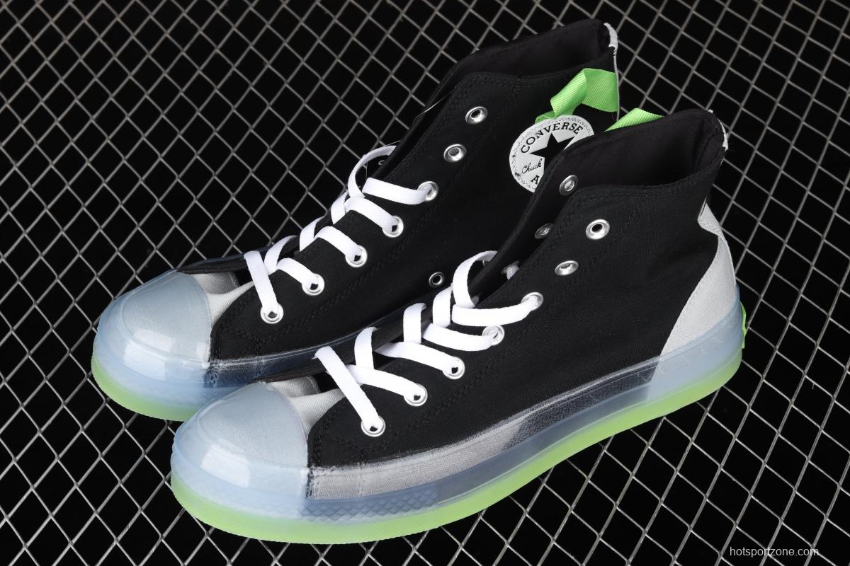 Converse Chuck Taylor All Star CX neutral crystal jelly soles green impact color canvas high upper shoes 170834C