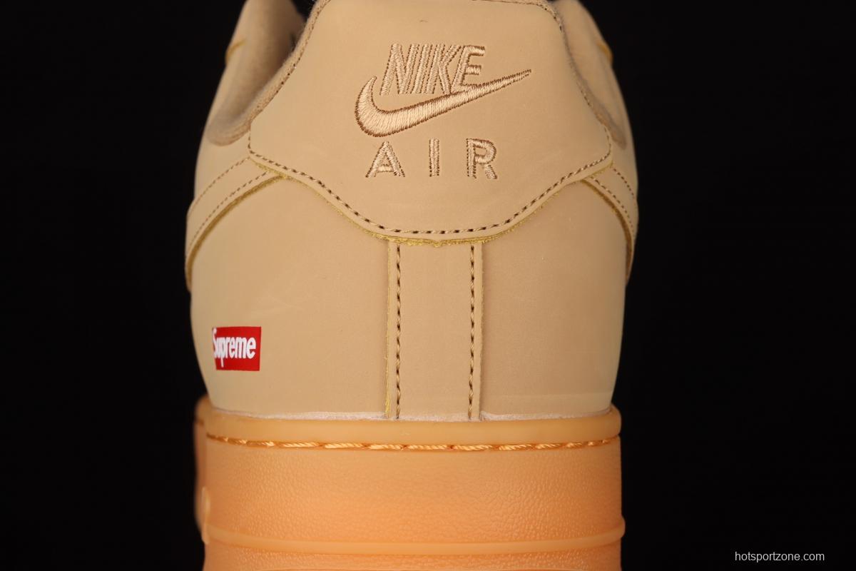 Supreme x NIKE Air Force 1 Low AF1 co-branded wheat color low-top casual board shoes DN1555-200