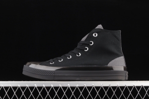 Converse Chuck Taylor All Star CX neutral crystal jelly soles all black canvas high upper shoes 172470C
