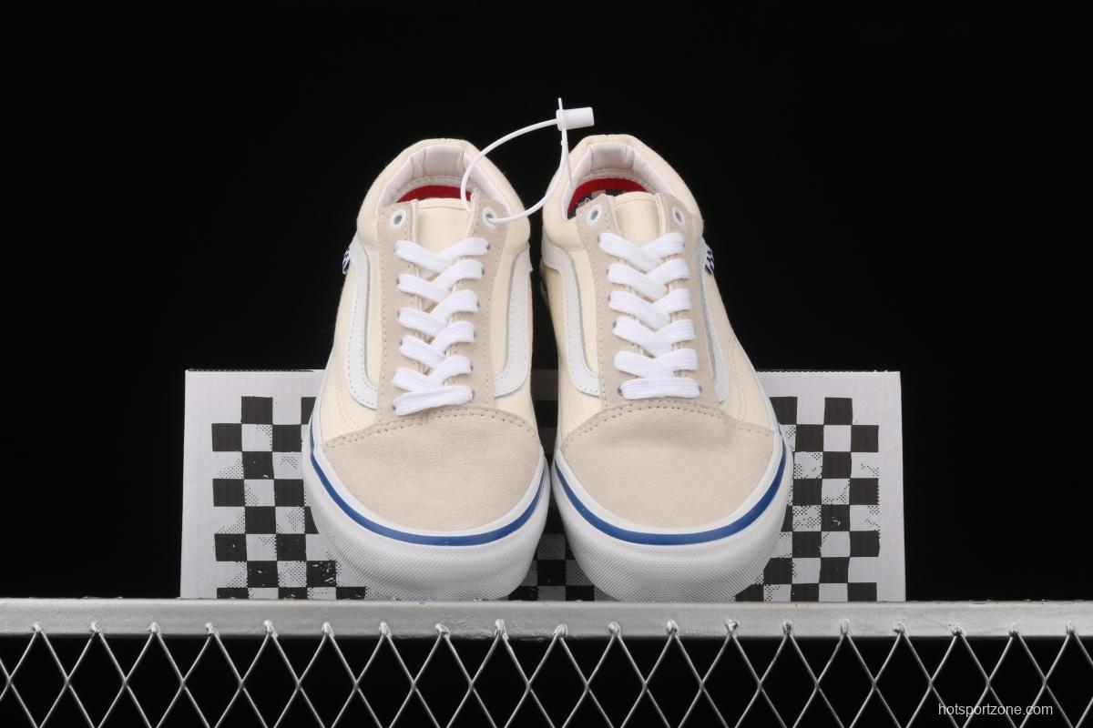 Vans Skate Classics Old Skool series rice-white low-top casual board shoes VN0A5FCBOFW