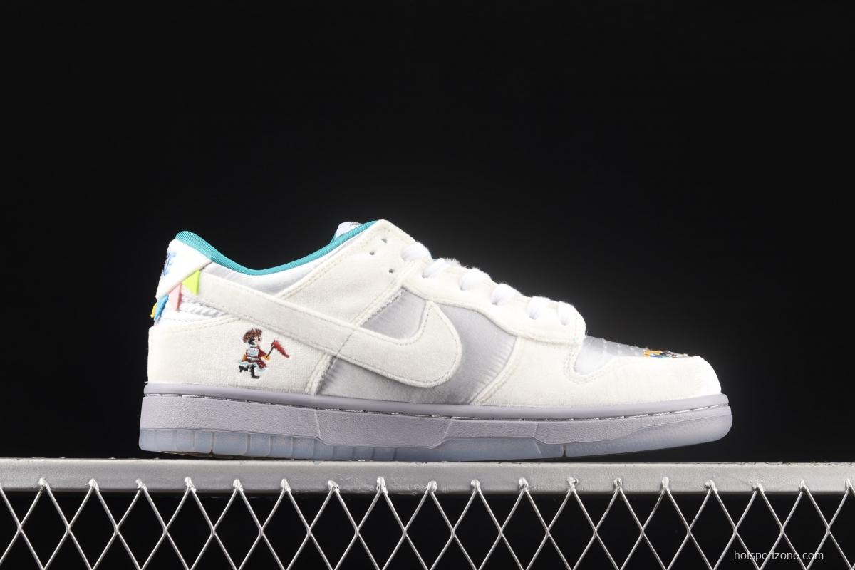 NIKE DUNK Low ICE ice and snow color SB buckle rebound fashion leisure board shoes DO2326-001