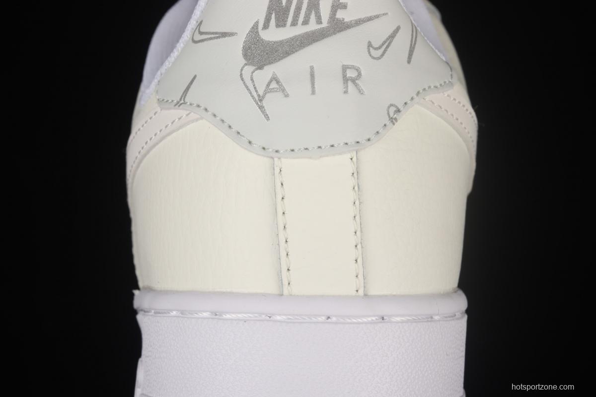 NIKE Air Force 1' 07 Low simple white 3M reflective low-top casual board shoes DR7857-100