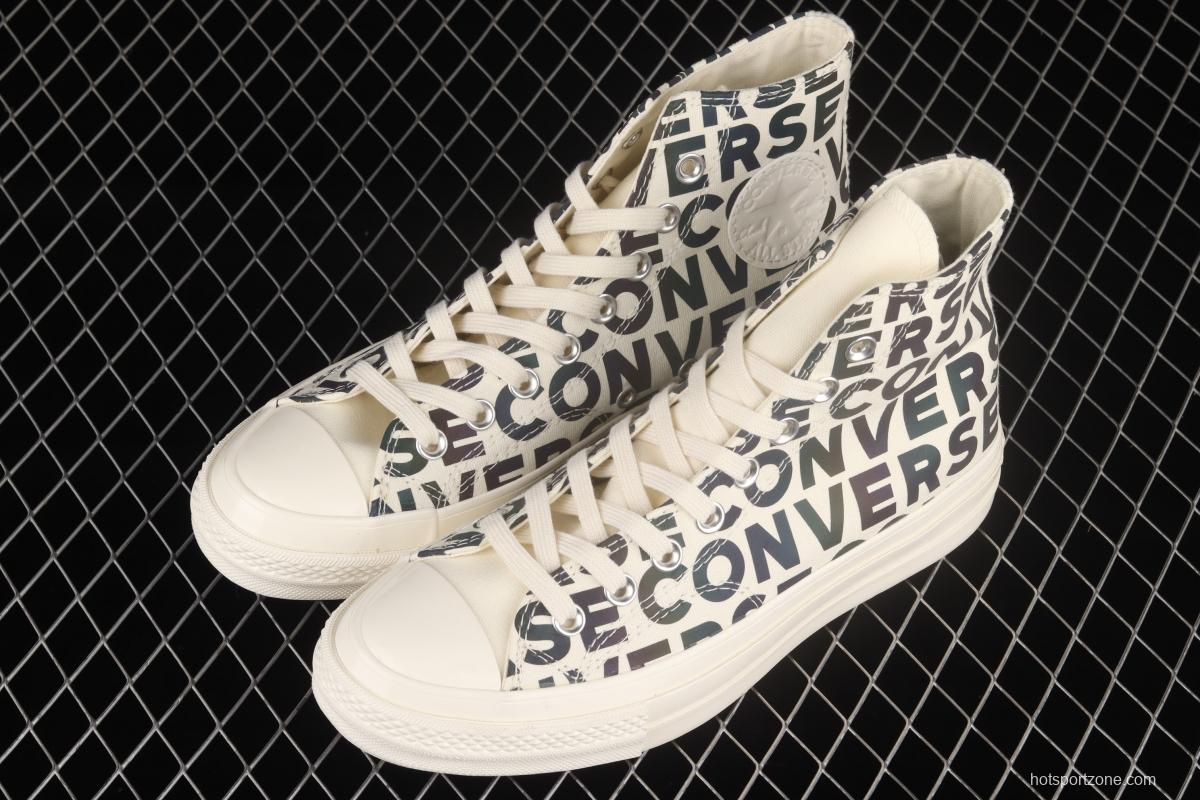 Converse Chuck 70 Converse reflective letter high upper canvas sports shoes 172511C