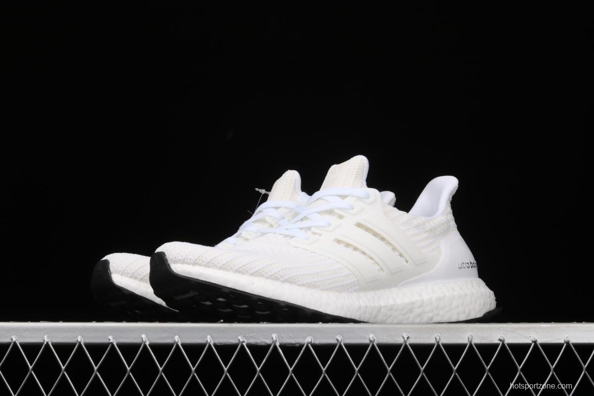 Adidas Ultra Boost 4.0BB6168 fourth generation knitted striped pure white UB