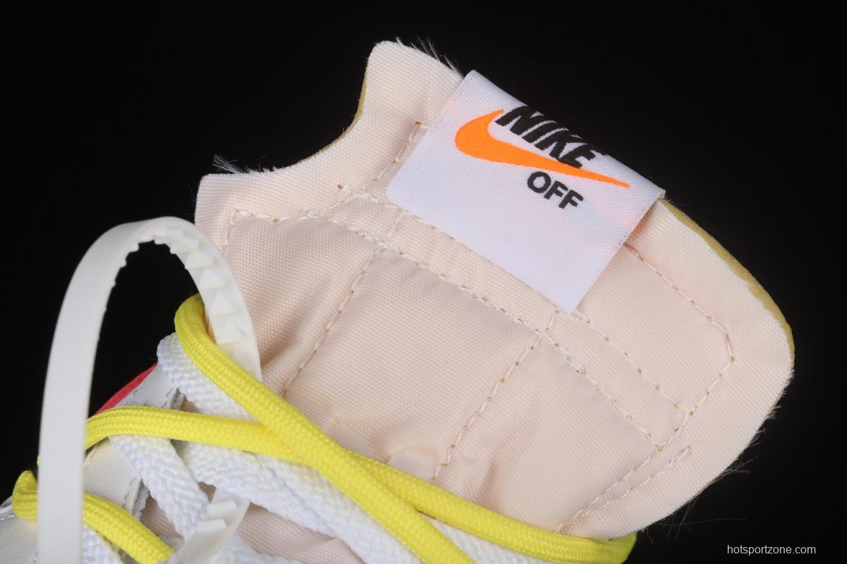 OFF-White x NIKE Blazer Low co-branded deconstruction style trailblazer low upper shoes DH7863-100