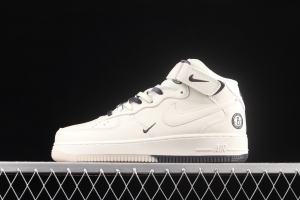 NIKE Air Force 1x 07 Mid rice black and white Brooklyn Nets city limited casual board shoes NT2969-013