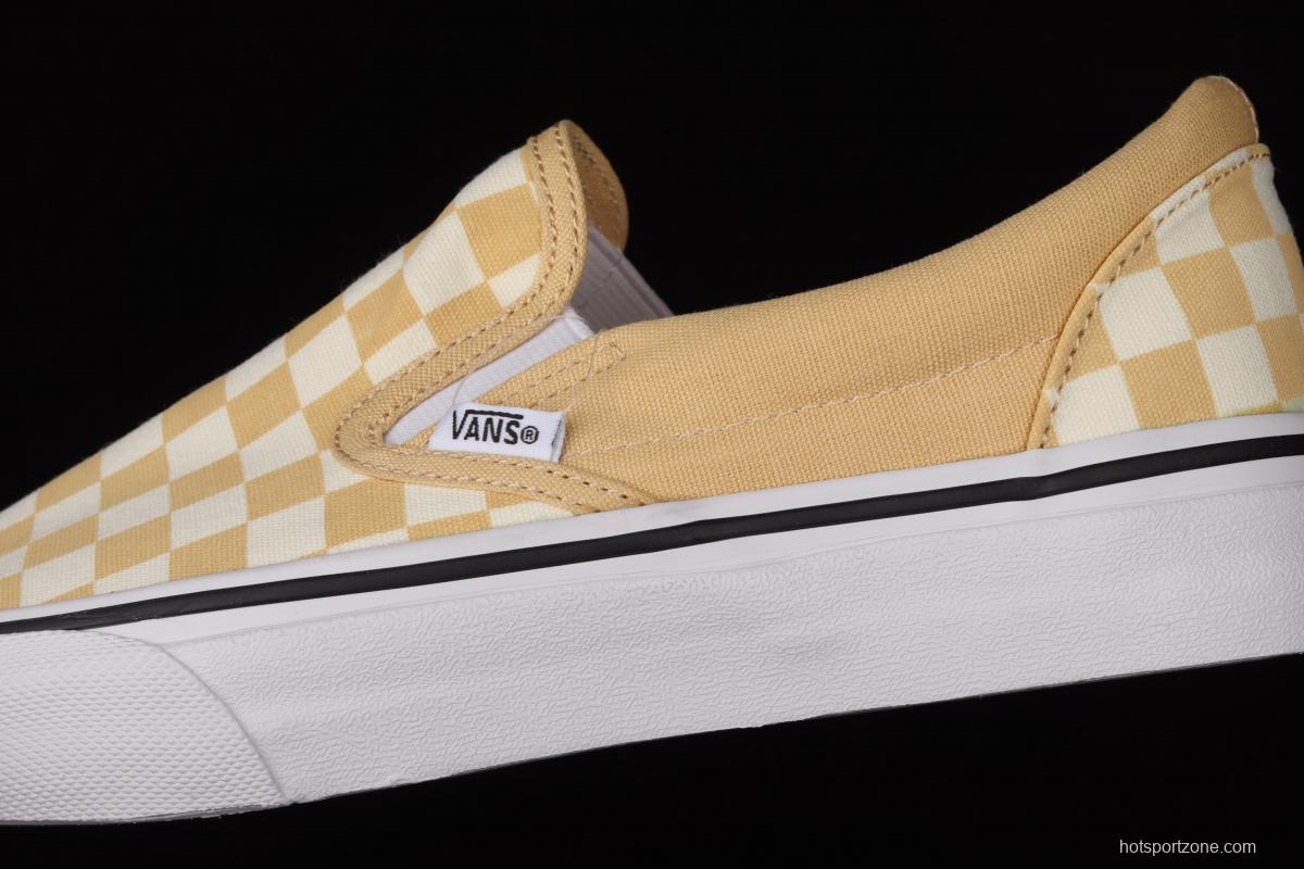 Vans OG Classic Slip-On Loafers Shoes checkerboard khaki classic lazy suit low-top canvas shoes VN0A33TB43A