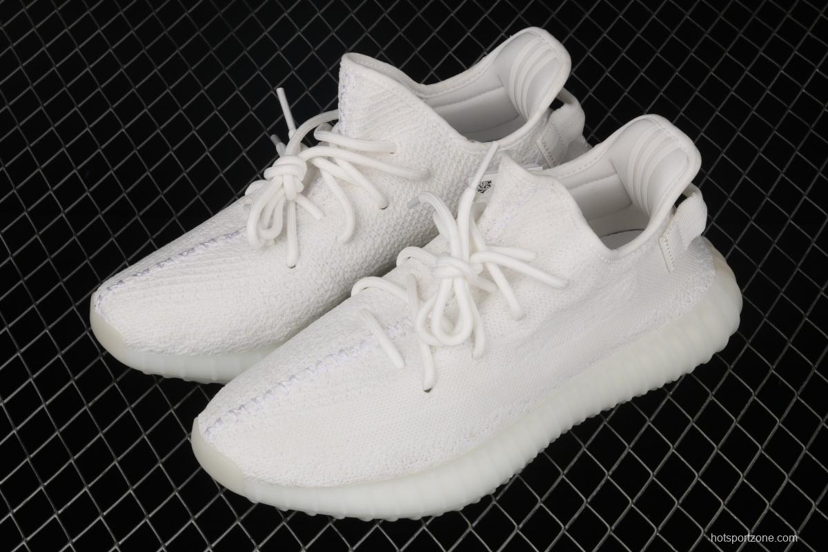 Adidas Yeezy 350V2 All White Real Boost Basf Darth coconut 350 second generation CP9366 fluorescent white BASF Boost original background